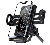 Chargeur de voiture sans fil - Recharge pour smartphone rotatif, chargeur avec support pour téléphone - Idéal pour les navetteurs, les voyageurs, le camping, les SUV, les véhicules tout-terrain, le