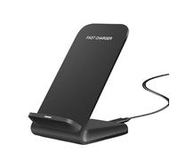 Chargeur de voiture sans fil - Support de téléphone de voiture - 15 W - Station de charge rapide sans fil portable - Support de bureau - Support de pare-brise avec L adaptatif adapté au sommeil