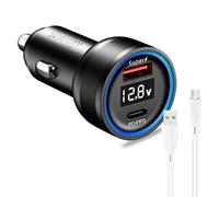 Chargeur de Voiture SuperVooc 100W avec câble 1m pour Oppo Reno12 8 Find x8 X5 Affichage de la Tension 2 Ports 12V Chargeur USB pour oneplus 12 10 11 Nord CE4 Realme 11 GT7 Adaptateur Voiture chaîne