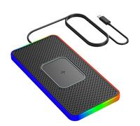 Chargeur de voiture - Tapis de charge sans fil Qi pour voiture - Chargeur de voiture universel sans fil avec design antidérapant - Tapis de charge rapide pour voiture avec protection contre les