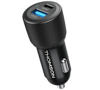 CHARGEUR DE VOITURE THOMSON 12/24V USB-C PD 30W + USB-A QC 3.0 30W (Total 60W )