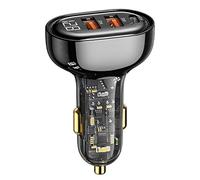 Chargeur de voiture USAMS 125 W à charge rapide, 2 ports USB + 1 port USB-C, noi