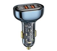 Chargeur de voiture USAMS 125 W à charge rapide, 2 ports USB/USB-C bleu