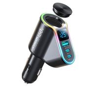 Chargeur de voiture USB, 2x Type-C, allume-cigare, lumières LED, 150 W - JoyRoom (JR-CL21) - Noir