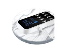 Chargeur de Voiture USB 40W, 8 Ports, Chargeur Rapide, Station de Charge à Affichage numérique, Prise Multi-USB avec Affichage LED