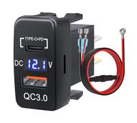 Chargeur de voiture USB à charge rapide, chargeur de voiture à charge rapide | Chargeur de voiture USB rapide PD QC - Station de charge pour voiture à 2 ports avec écran numérique pour berlines,
