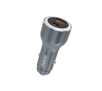 Chargeur de voiture USB-A/USB-C PD QC LED 120 W - Gris