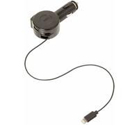 Chargeur de voiture USB avec câble rétractable lightning - Retrak