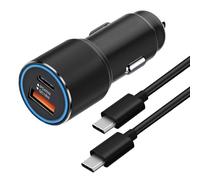 Chargeur de voiture USB C 45 W pour Samsung S26/S25/A57 5G A56 | Allume-cigare USB pour Galaxy S26 Plus/S26 Ultra/S24 FE/A37 S23 S22 A27 A36 A55 A35 A26 A54 A34 A24 A53 A33 Z Fold 5 6 7