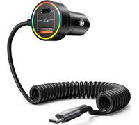 Chargeur De Voiture Usb C 60 W Super Rapide Pd3.0 & Qc3.0 & Pps Avec Câble De Type C Rapide De 1 M, Adaptateur De Voiture À 3 Ports Rapides Pour Iphone/Samsung/Moto/Huawei/Xiaomi/Android/Ipad Pro
