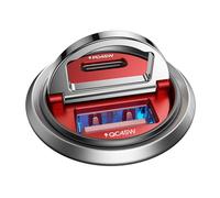 Chargeur de Voiture USB C 90 W, [Super Mini métal] Chargeur de Voiture USB C Adaptateur de Charge Rapide PD+QC Double Port MRGLAS Type C Chargeur USB Compatible iPhone 14 Pro Max iPad Samsung - Rouge