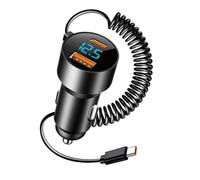 Chargeur de Voiture USB C à Charge Rapide,Chargeur de Voiture à Charge Rapide - Adaptateur de USB pour PD QC 3.0,Chargeur Adaptateur de à câble enroulé pour Camion Berlin
