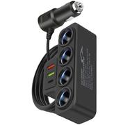 Chargeur De Voiture USB C - Adaptateur Multiport 120 W, Station De Charge Rapide | 4 Prises DC12V 24V Avec Port PD QC30 31A USB ABS Haute Vitesse Pour Navigateur Enregistreur Aspirateur Véhicule Voyag