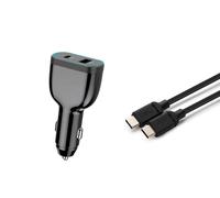 Chargeur de voiture USB-C CoreParts pour ordinateurs portables, téléphones et ta