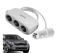 Chargeur de voiture USB C, prises de charge rapide de 120 W - Prises de 120 W à charge rapide, affichage de la tension LED, extension de prise pour les appareils, tablettes, tablettes