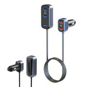 Chargeur de voiture USB-C | Protection universelle contre la surcharge | Adaptateur de chargeur de voiture multiport - pour tablette, ordinateur portable, camion, berline, voiture, voyage, maison