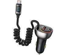 Chargeur de voiture USB-C/USB 60 W USAMS Power Delivery, noir
