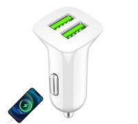 Chargeur de voiture USB - Chargeur de voiture USB à 2 ports | Adaptateur de chargeur de voiture USB 12 V-24 V | Chargeur de voiture USB à 2 ports | Chargeur USB portable pour voiture 5 V-3100 mA |