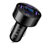 Chargeur de voiture USB Fast Charge rapide Bloc de charge rapide Adaptateur téléphone plug-in 4 ports | Tête d'adaptateur de voiture 12-24 V pour appareils photo, smartphones, manettes de jeu