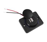 Chargeur de Voiture USB PC 3,1 A pour Téléphone Portable | Double Port, Charge Simultanée, Résistance aux Courants Élevés, Cache Étanche Inclus, Noir