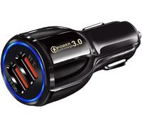 Chargeur de Voiture USB Rapide, 2 Ports 3.0 Chargeur Allume-Cigare Compatible avec iPhone, iPad Samsung Galaxy, Huawei, Xiaomi, Tablette, Caricatore Auto