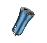 chargeur de voiture usb rapide golden contactor pro type-c / usb 40 w power delivery 3.0 charge rapide 4+ scp fcp afc bleu (ccjd-03)