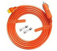 Chargeur de voiture vers XT60 - Câble adaptateur CC - 14 AWG - 2 m - Compatible avec EcoFlow Delta/River Anker SOLIX C300/C1000 - Générateur solaire portable