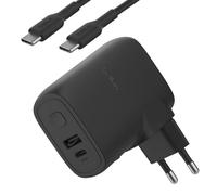 Chargeur de Voyage 25W avec Batterie Externe intégrée 5000mAh Compact Belkin Noir