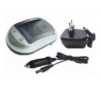 Chargeur de voyage compatible avec Ricoh DB-60, inclut adaptateur voiture 12V