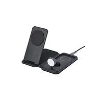 Chargeur de Voyage / de Bureau sans fil Magnétique 3-en-1 Compact Noir