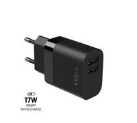 Chargeur de voyage FIXED double USB 17W - Noir