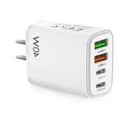 Chargeur de Voyage US Plug, Adaptateur de Prise US & Canada avec 2 Ports USB-A et 2 Ports de Charge Rapide USB-C pour US/Canada/Chine/Japon