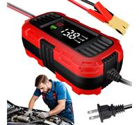 Chargeur d'entretien pour Motos -Chargeur Automobile 12 V, Mainteneur De Batterie, Dispositif De Charge Intelligent avec Affichage Numérique |Chargeur De Maintien Portable Polyvalent Multifonctionne
