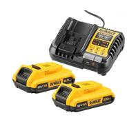 Pack énergie XR 18V (2x2.0 Ah) avec chargeur - DEWALT DCB1104D2-QW