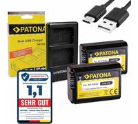 Chargeur Double Avec 2X Batterie Np-Fw50 Compatible Avec Sony Nex-C3 Nex-F3 Nex-3 Nex-5 Nex-6 Nex-7 Dsc-Rx10 Mark Ii Iii Iv Alpha 7 A7 A7S A7R A7Ii A5000 A6000 A6300 A6400 A6500[Z649]