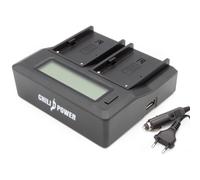 Chargeur double ChiliPower pour 2 batteries Panasonic DMW-BLC12 et DMW-BLC12PP - avec écran LCD
