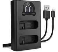 Chargeur Double EN-EL14 Smart et Rapide Compatible avec Nikon D3500 D3400 D3300 D3200 D3100 D5100 D5200 D5300 D5500 D5600 DF Coolpix P7000 P7100 P7800 Alimentation Dual MH-24 de Charge