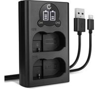 Chargeur Double EN-EL15 EN-EL15B Smart et Rapide Compatible avec Alimentation Dual MH-25 + Câble USB de Charge