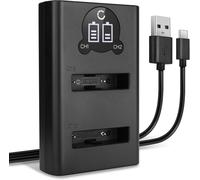 Chargeur Double en-EL5 Smart et Rapide Compatible avec Nikon CoolPix P510 P530 P520 P500 P300 P100 P90 P80 P6000 P5100 P5000 S10 5200 + Câble USB MH-61 Câble de Charge Alimentation Dual