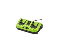 Chargeur double - FIELDMANN - Pour batteries 20V - Charge 2Ah en 60 min - Compatible 2Ah, 4Ah