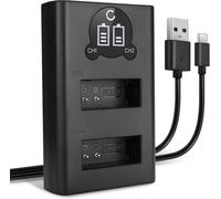 Chargeur Double LP-E12 Smart et Rapide Compatible avec Alimentation Dual LC-E12 + Câble USB de Charge