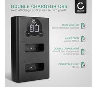 Chargeur Double Nb-13L Smart Et Rapide Compatible Avec Cb-2Lhe