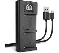 Chargeur Double NP-FM500H Smart et Rapide Compatible avec Sony Alpha A57 A58 SLT-A58 A65 A68 A77 II A99 II A100 A200 A300 A350 A500 A700 A900 R1 DSLR-A200 Cordon Alimentation Dual BC-VM10