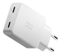 Chargeur Double Port USB-C 65W Power Delivery GaN Charge Rapide Blanc