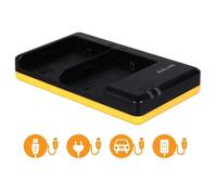 Chargeur double pour batteries LP-E6 compatible avec Canon - Compact et polyvalent