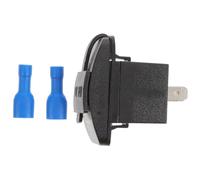 Chargeur Double USB 12-24v 5v 3,1a en PP Noir pour Bateau | Voyant LED Bleu, Capot Étanche, Montage Panneau Compact, Usage Marine et Guidon Moto