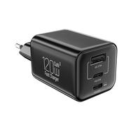 Chargeur Double USB C Charge Rapide Total 120W 3 Ports Prise USB avec 65 W PD + 27W USBC ouput Adaptateur Secteur pour i Phone/Samsung Galaxy s25/s24 Ultra/Google Pixel/Ordinateurs Portables,1pcs