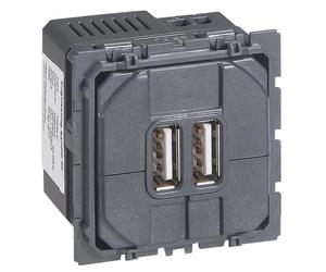 Chargeur double USB CÉLIANE 15 W Type-A 2,4 A LEGRAND 067462