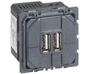 Chargeur double USB CÉLIANE 15W Type-A 2,4A - LEGRAND - 067462 Noir G