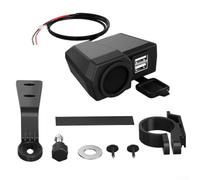 Chargeur double USB pour moto, 12-24 V, avec affichage de la tension, couvercle étanche, support de guidon, pour équitation